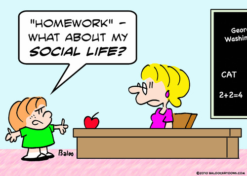 Homework Cartoon