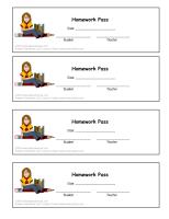 Homework Pass Clipart