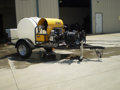 Hot Water Pressure Washer Trailer System