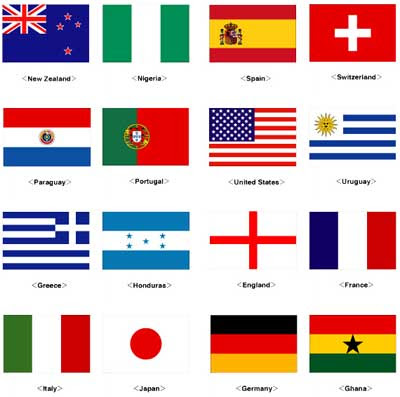 Images Of World Flags With Names