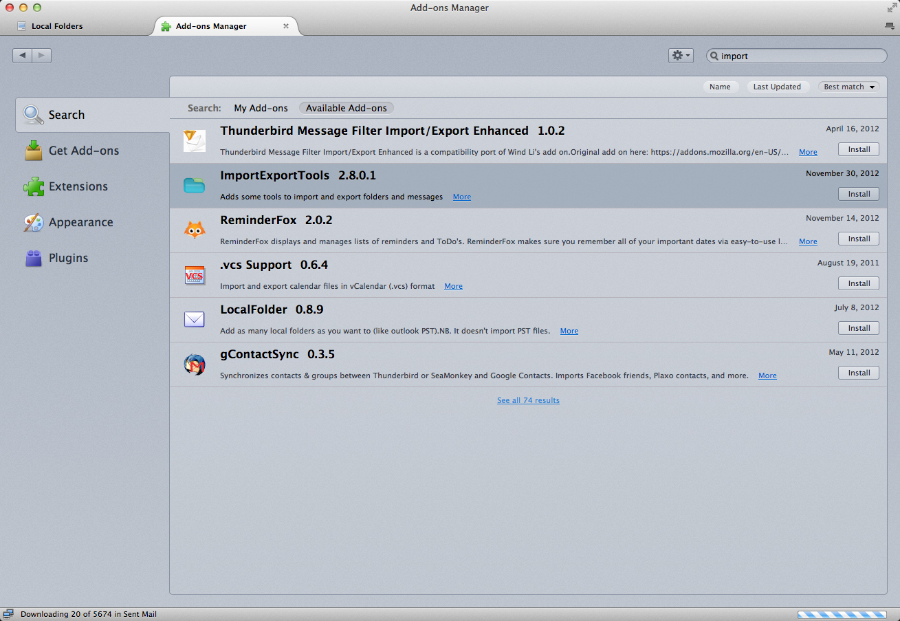 Importexporttools Thunderbird