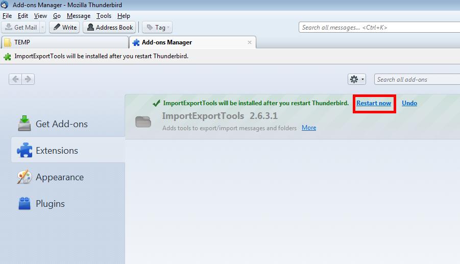 Importexporttools Thunderbird