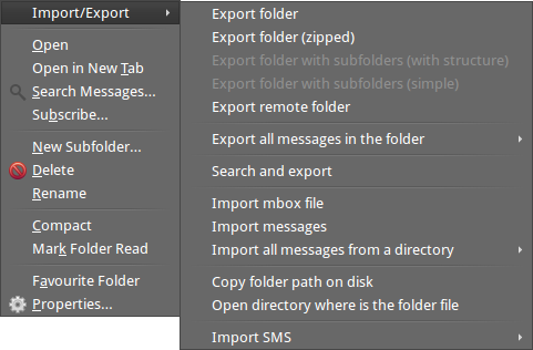 Importexporttools Thunderbird