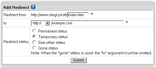 Index.html Redirect Example