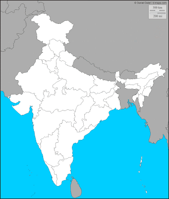 India Map Images Blank