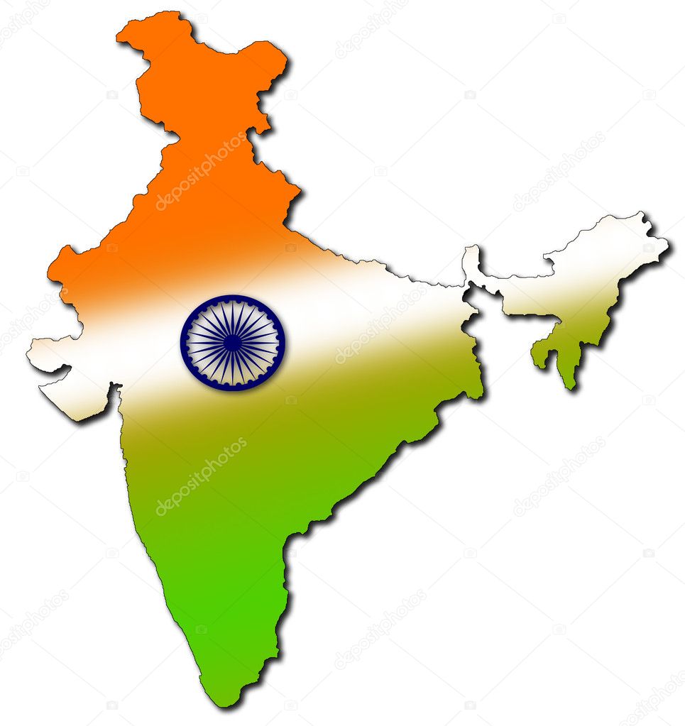 India Map Outline Black And White