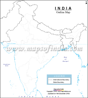 India Map Outline Blank