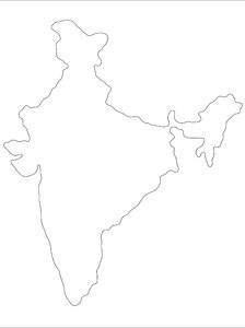 India Map Outline Hd