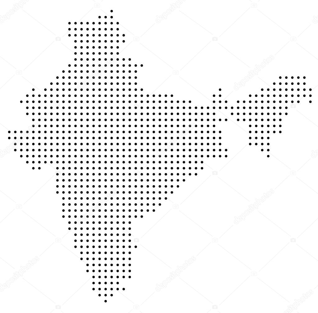 India Map Outline Vector