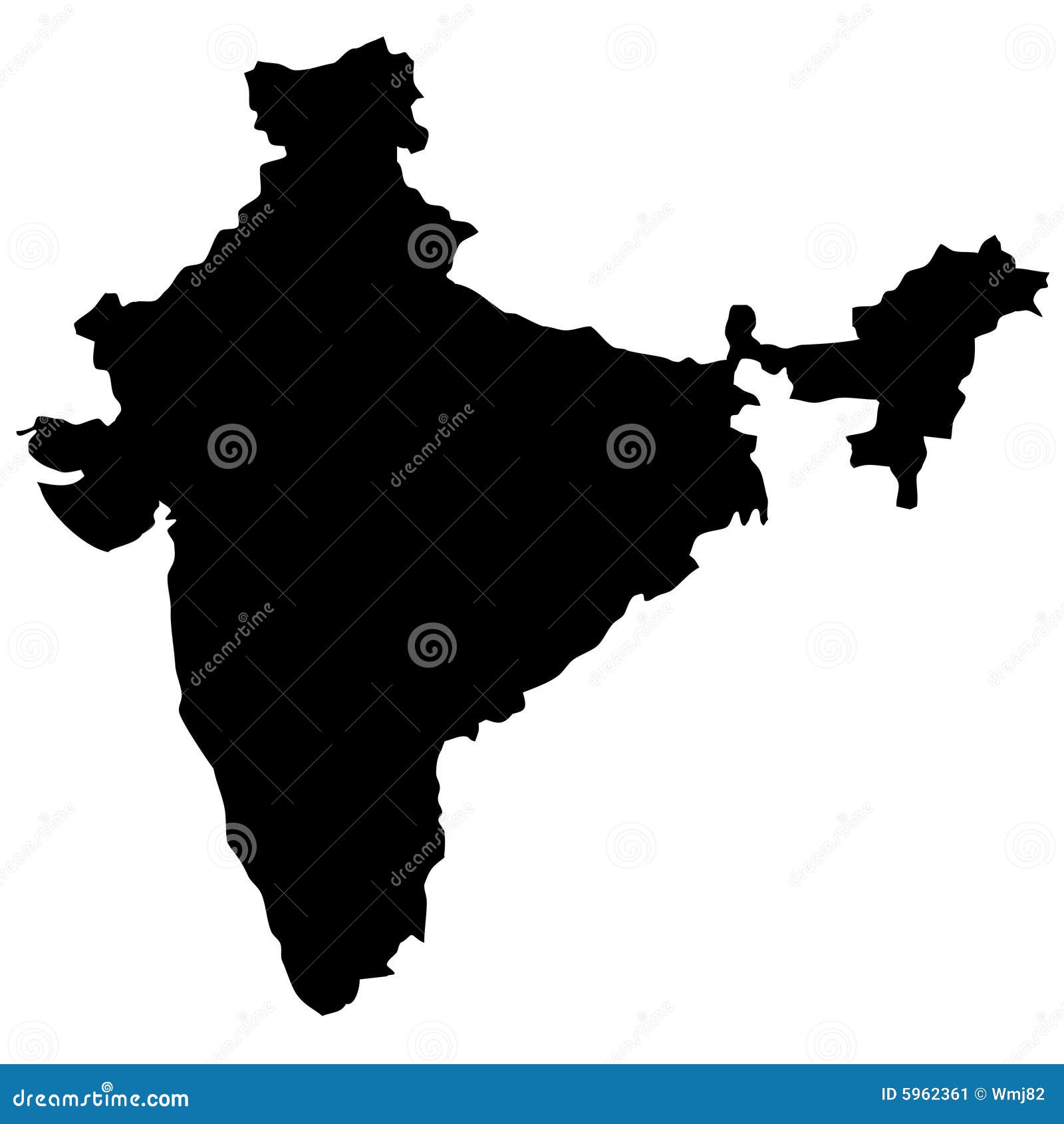 India Map Outline Vector