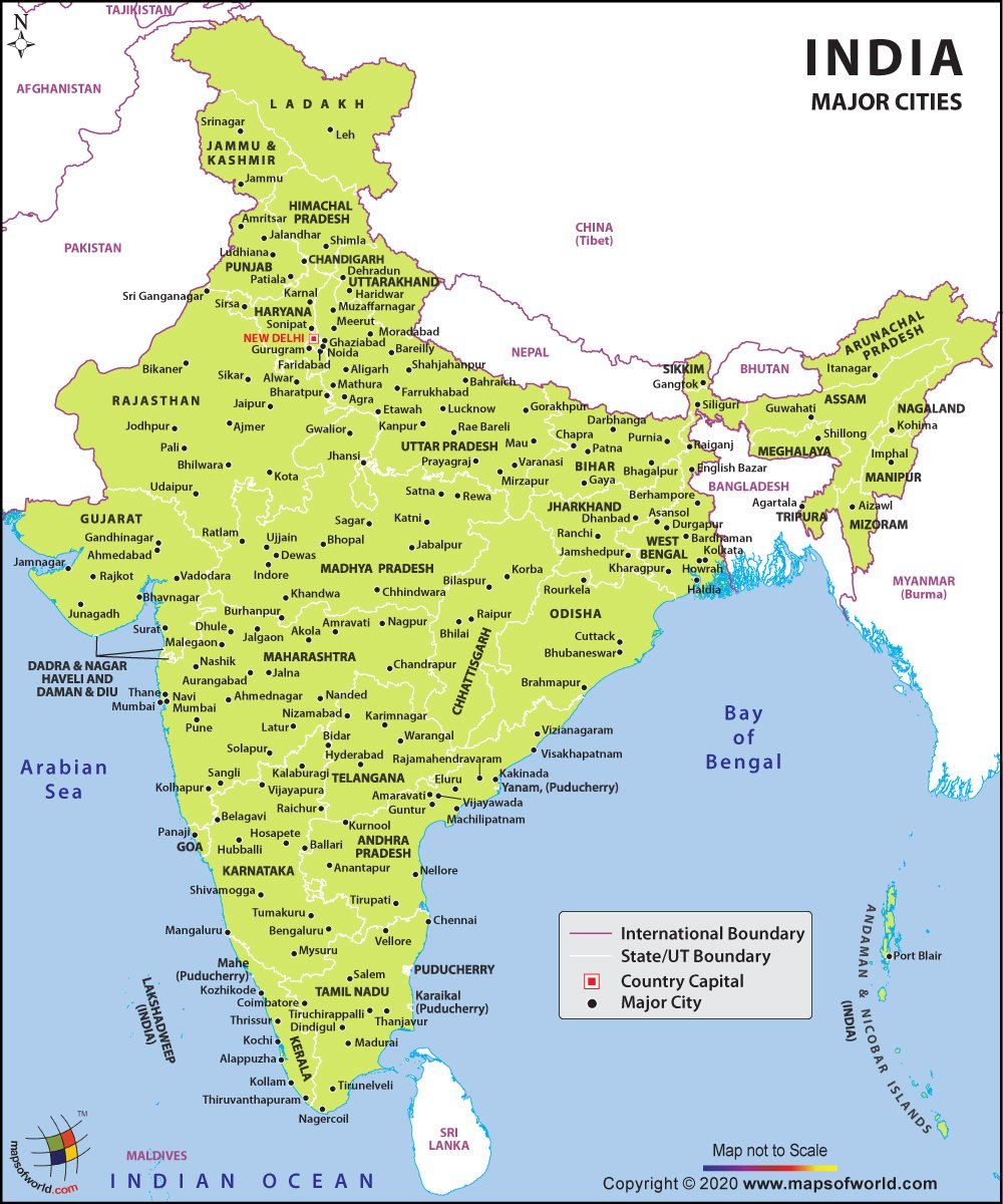 India Map Political Hd