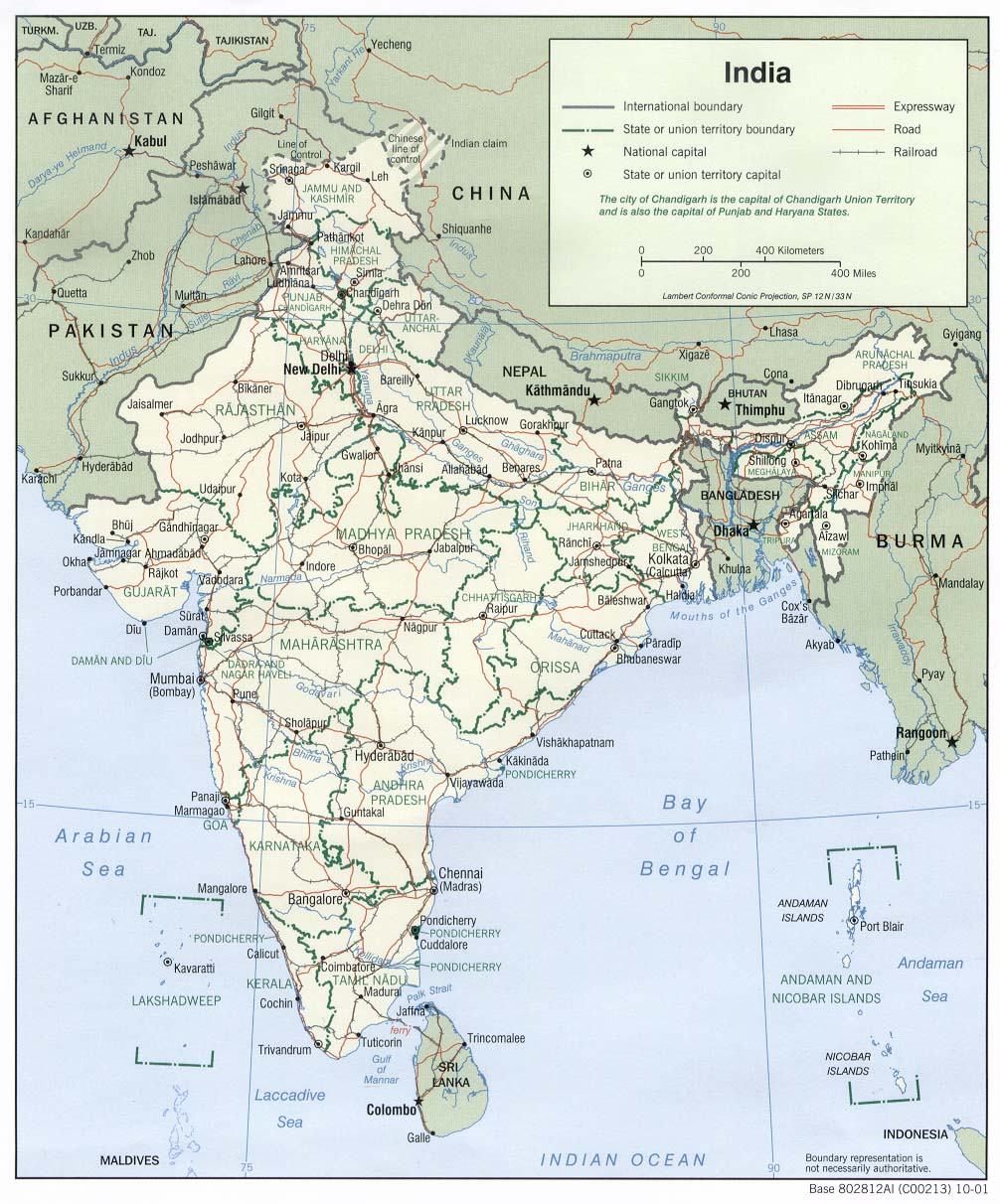 India Map Political Hd