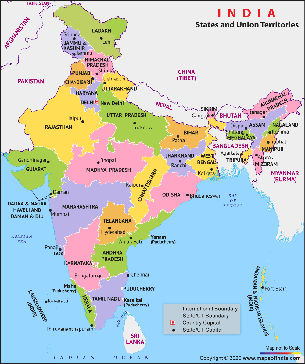 India Map Political States