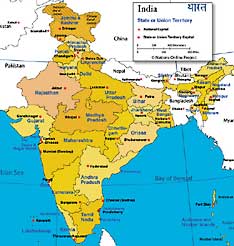 India Map Political With Capitals