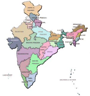 India Map Political With Capitals