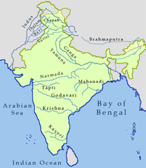 India Map Rivers And Mountains