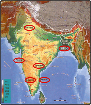 India Map Rivers And Mountains