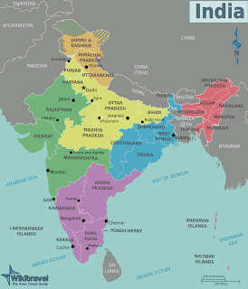 India Map Rivers And Mountains