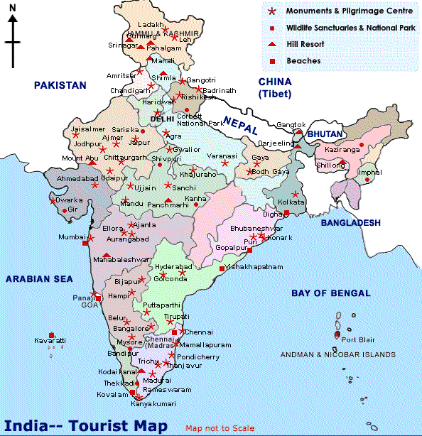 India Map Rivers And Mountains