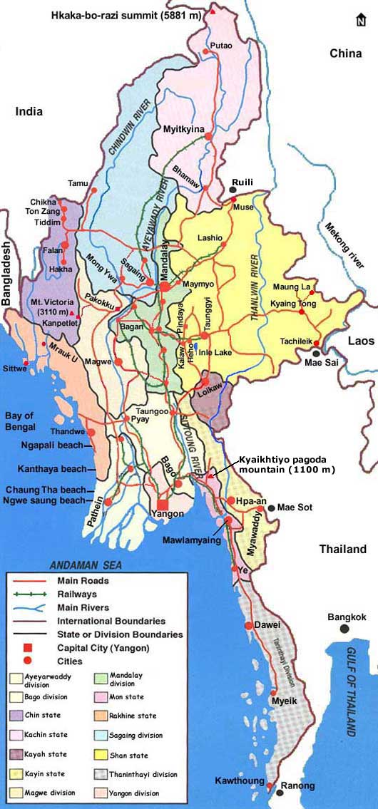 India Map Rivers And States