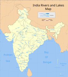 India Map Rivers And States