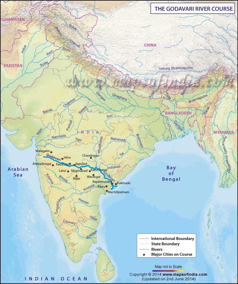 India Map With Cities And Rivers