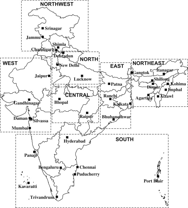 India Map With Cities And States Free Download