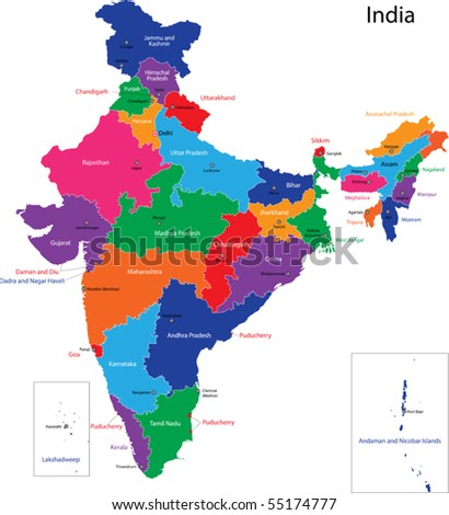 India Map With Cities And States Free Download