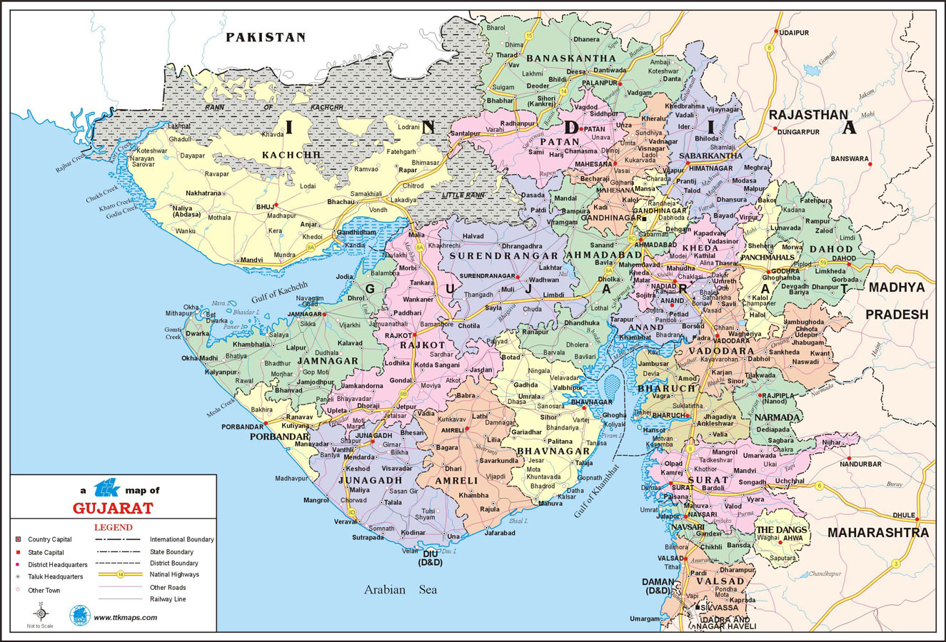 India Map With Cities And Towns