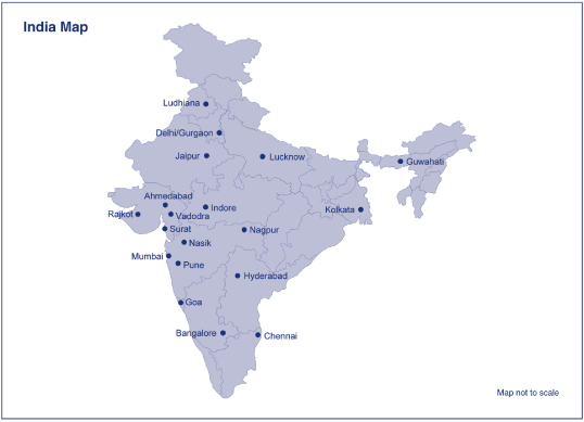 India Map With Cities And Towns