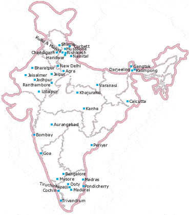 India Map With Cities And Villages