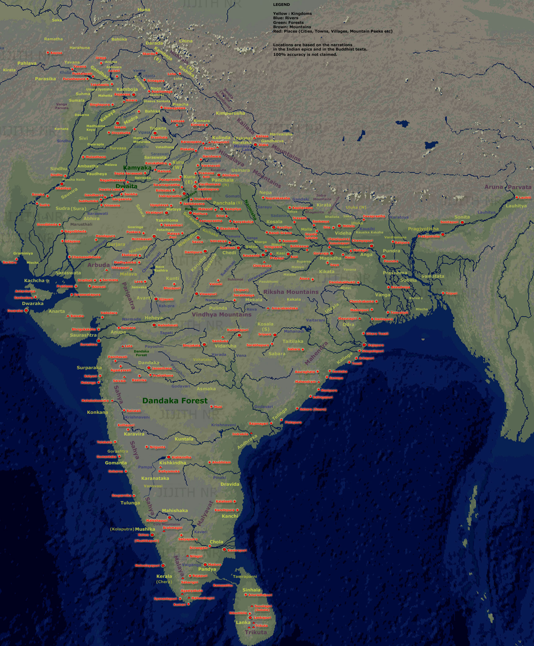 India Map With Cities Distances