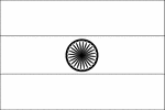 Indian Flag Chakra Black And White