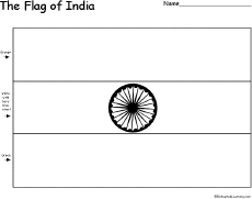 Indian Flag Chakra Black And White