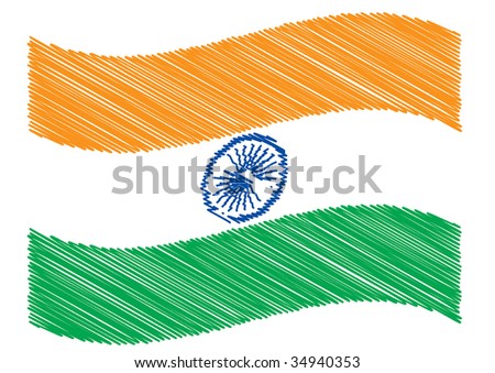 Indian Flag Chakra Lines