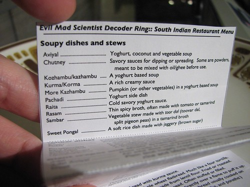 Indian Food Menu Card