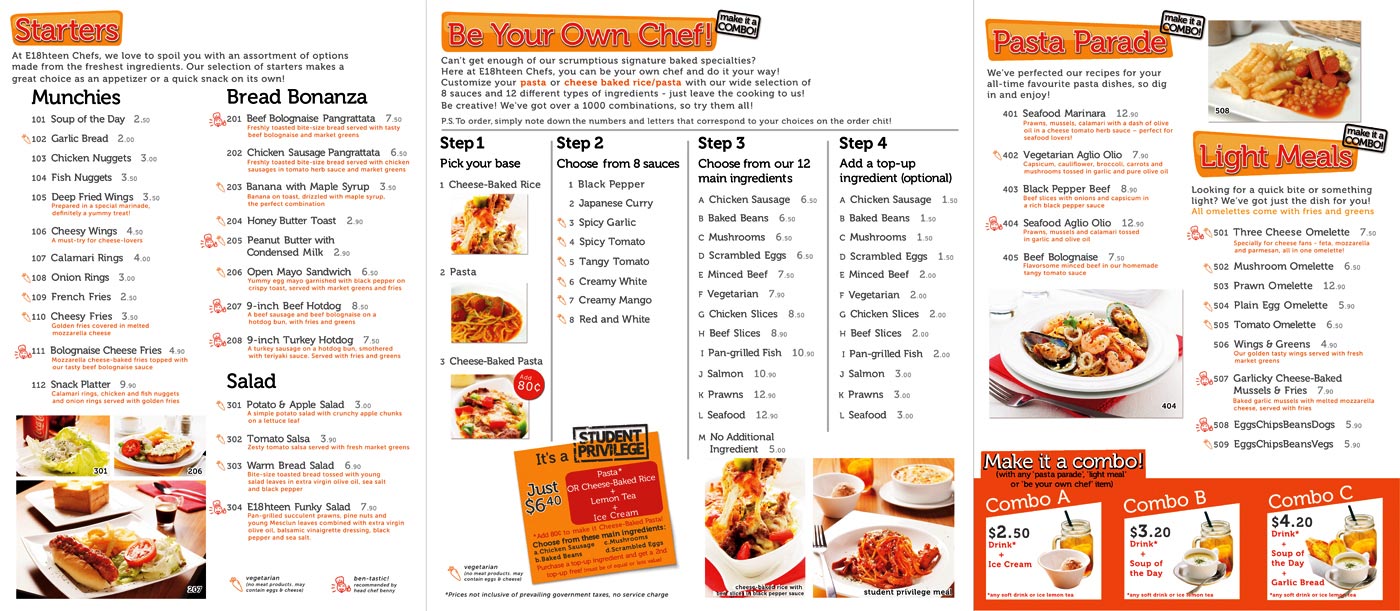 Indian Food Menu Design