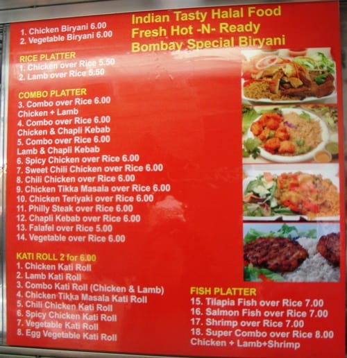 Indian Food Menu Items