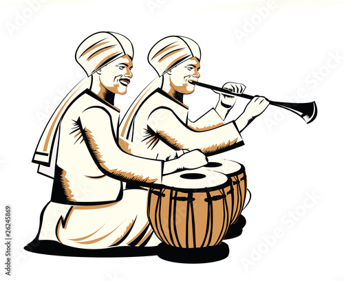 Indian Musical Instruments Clipart