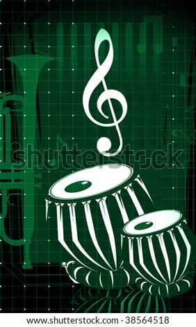 Indian Musical Instruments Clipart