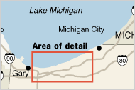 Indiana Dunes Map