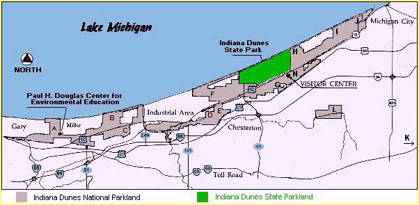 Indiana Dunes Map