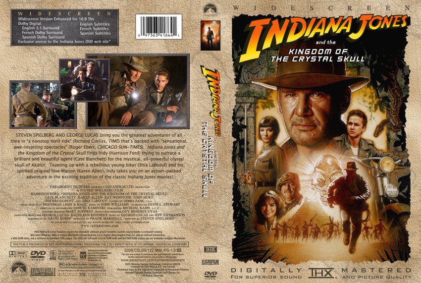 Indiana Jones And The Kingdom Of The Crystal Skull Dvd Cover