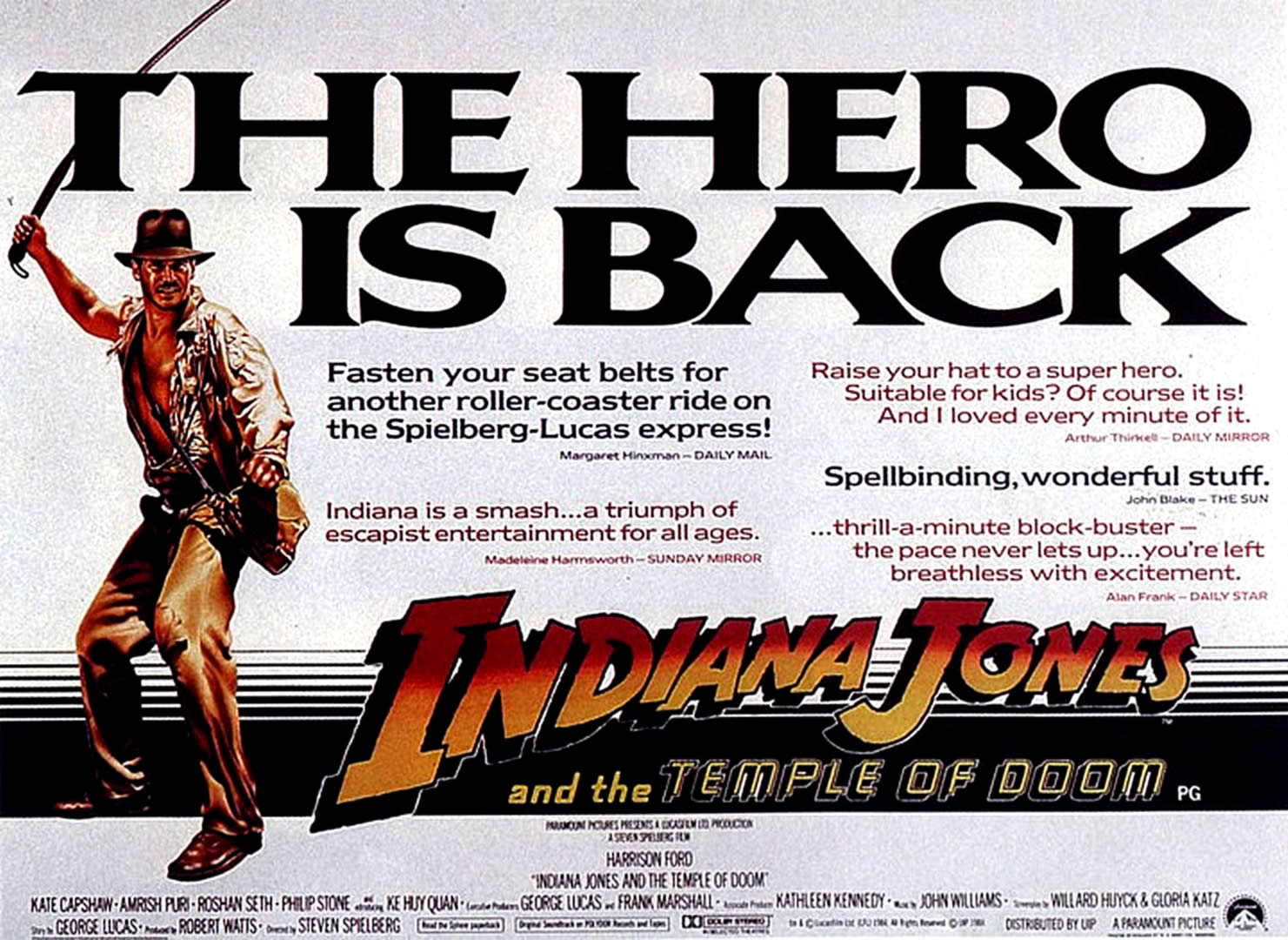 Indiana Jones And The Temple Of Doom Poster