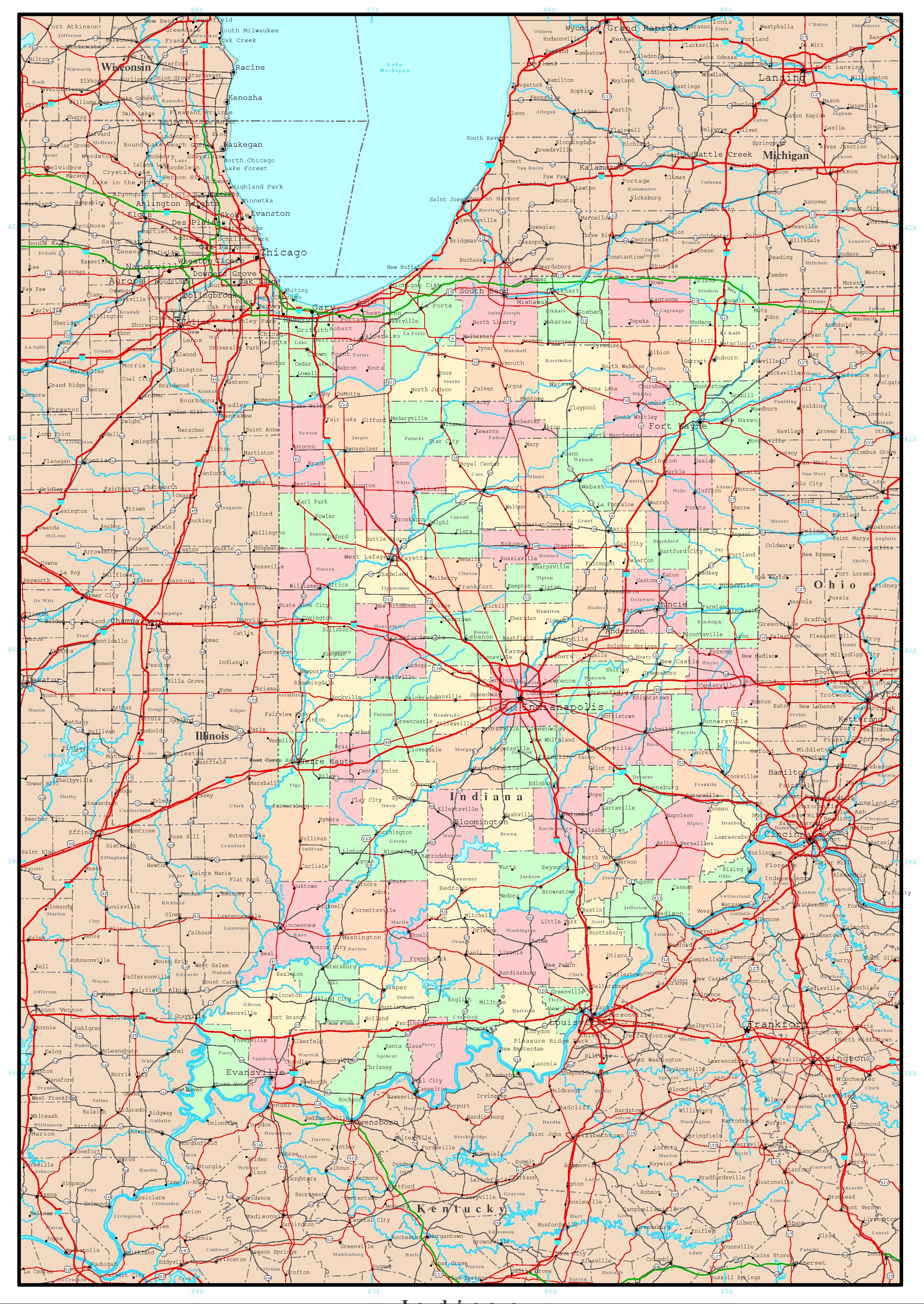 Indiana Map