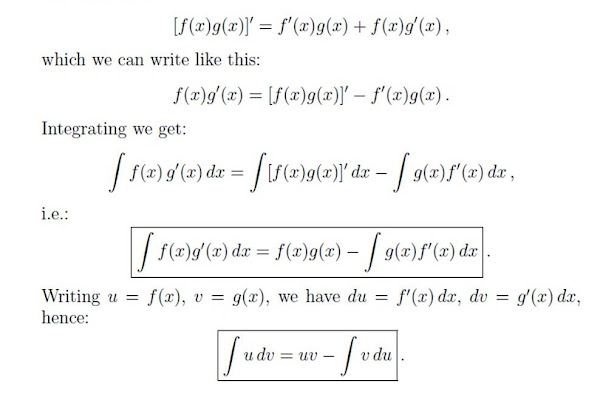 Integration By Parts Formula With Limits