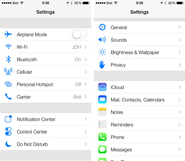 Ios Settings Application