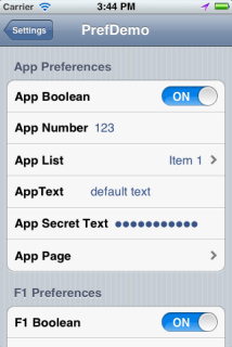 Ios Settings Application