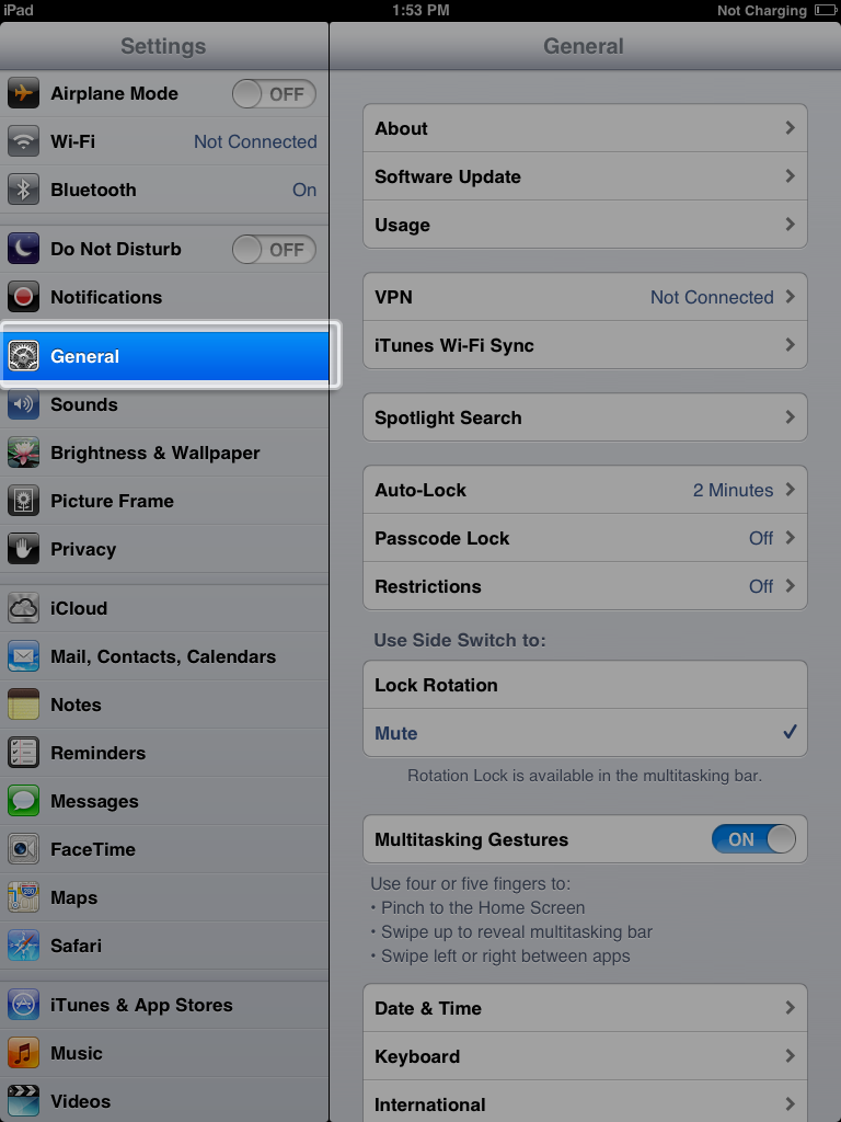 Ios Settings Application