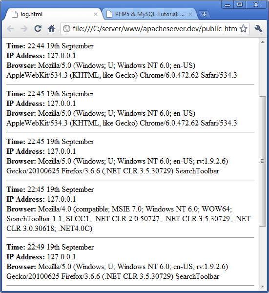 Ip Logging Php